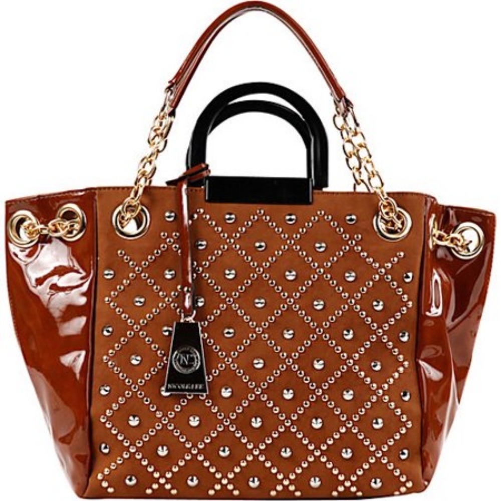 Nicole Lee Irene Handbag Studded Purple Bag